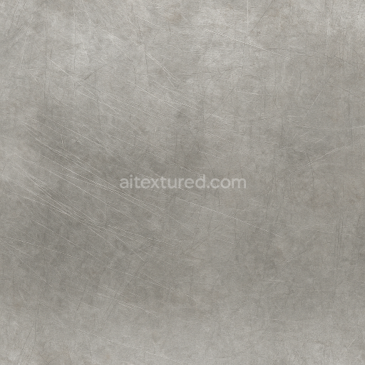 Seamless 3d texture pbr 8k polished metal surface with fine scratches