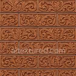 seamless Ornate Clay Brick Texture Seamless texture 8k free download PBR