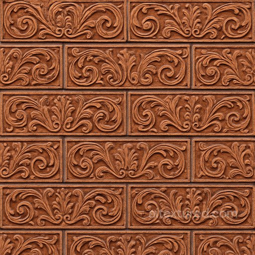 Ornate Clay Brick Seamless Texture seamless Brick PBR texture