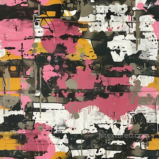 Abstract Urban Camouflage PBR Texture with Graffiti-inspired Color Splotches Color Camouflage texture preview