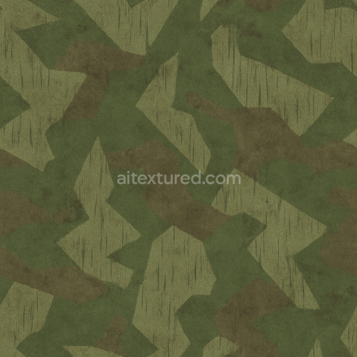 Seamless 3D Texture PBR 8K Moss Green Splinter Pattern Camouflage