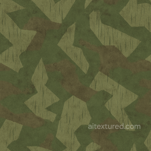 Moss Green Splinter Pattern Camouflage seamless Color Camouflage PBR texture