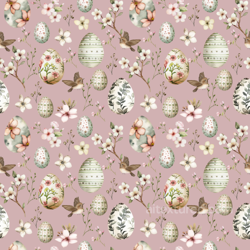 All Easter Digital paper Texture of Easter Eggs and Floral Pattern on Soft Pink Background seamless All Easter Digital paper PBR texture