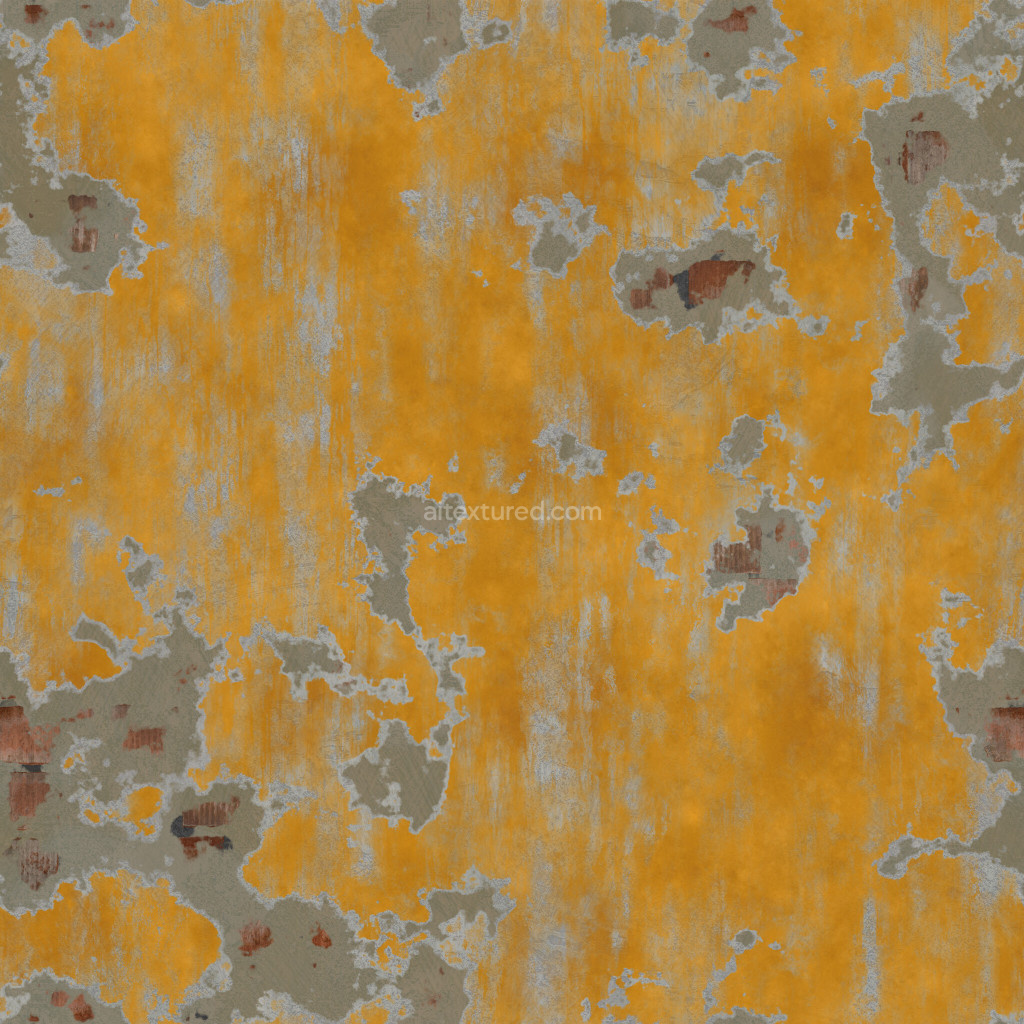 Seamless painted plaster texture with weathered details