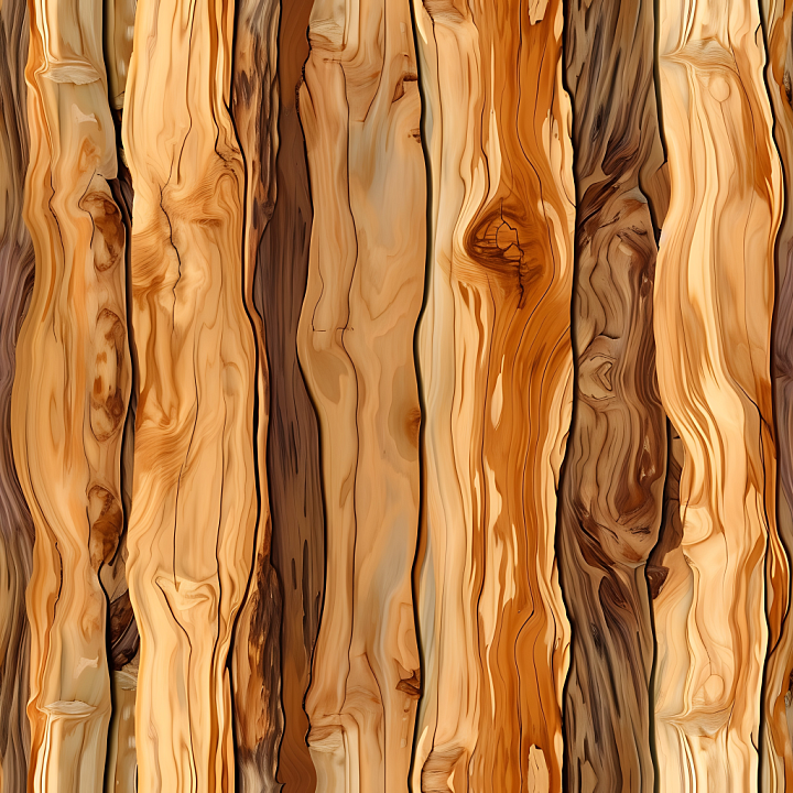 Natural Knotted Wood Planks with Warm Grain Variations seamless PBR texture preview