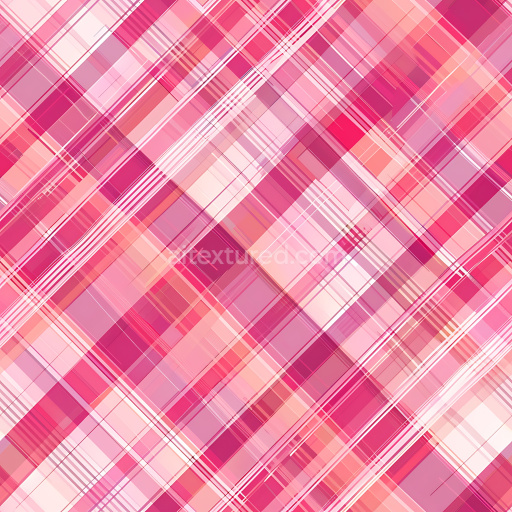 Seamless 3D PBR Texture of Pink-Red Abstract Plaid Pattern