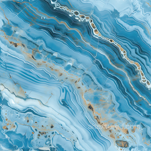 Azul Macaubas Blue Polished Marble PBR Texture with Gilded Veins seamless Marble PBR texture