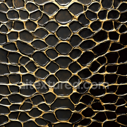 seamless Seamless 3D PBR Texture of Reptilian Skin with Glossy Black Scales and Golden Creases texture 8k free download PBR