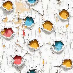 seamless Seamless 3D cracked paint PBR texture featuring vibrant colored holes and peeling layers texture 8k free download PBR