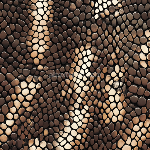 Seamless 3D Reptilian Skin PBR Texture Featuring Natural Scale Pattern and Subtle Sheen