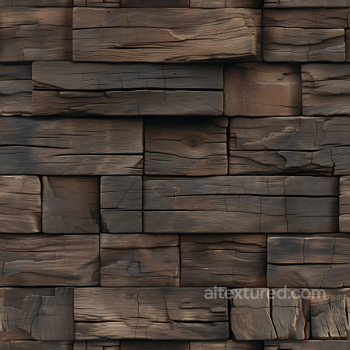 Wood Texture of Rustic Weathered Wooden Blocks with Cracks and Grain seamless Wood PBR texture