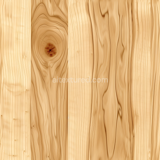 Seamless 3D Light Pine Wood Plank PBR Texture with Natural Grain and Knots