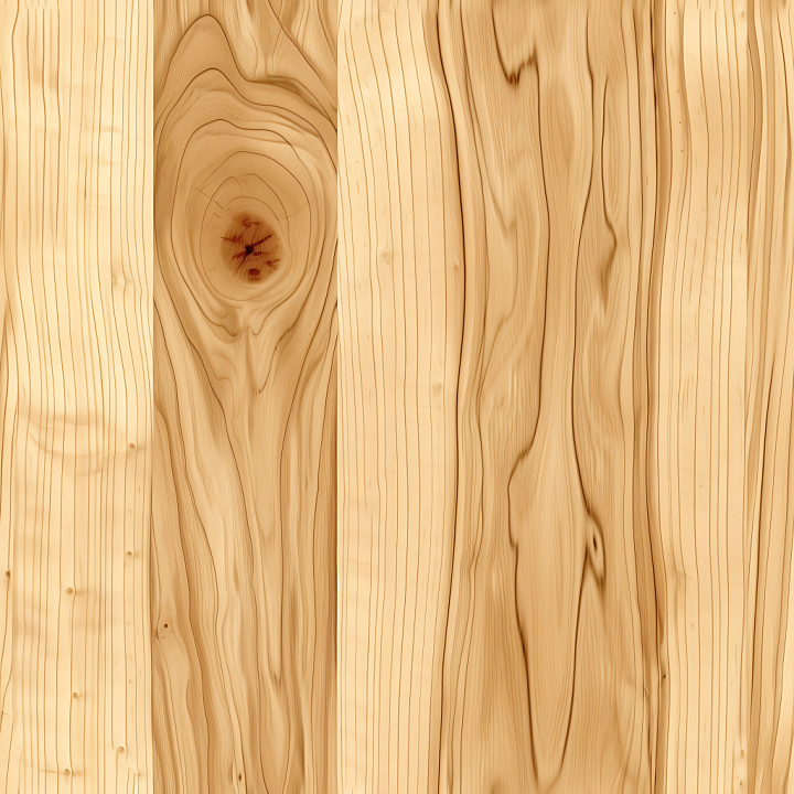 Light Pine Wood Plank with Natural Grain and Knots seamless PBR texture preview