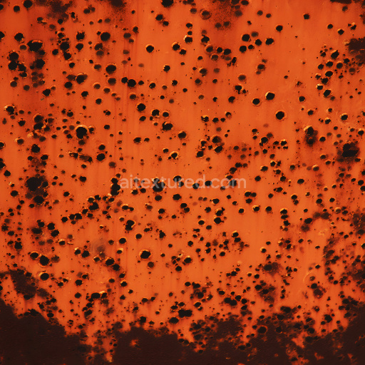 Seamless 3D PBR Rusted Metal Texture Featuring Corroded Surface with Holes and Heavy Pitting