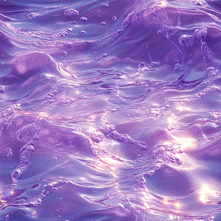 Stylized Purple Water with Foam and Highlights seamless PBR texture preview