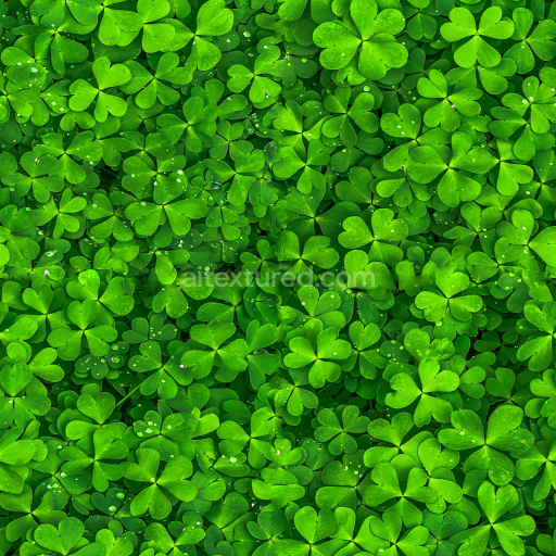 Seamless Clovers PBR Texture for Creative Projects