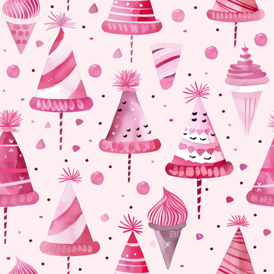 All Christmas Digital paper Texture of Pink and Red Christmas Party Hats Digital Paper All Christmas Digital paper texture preview
