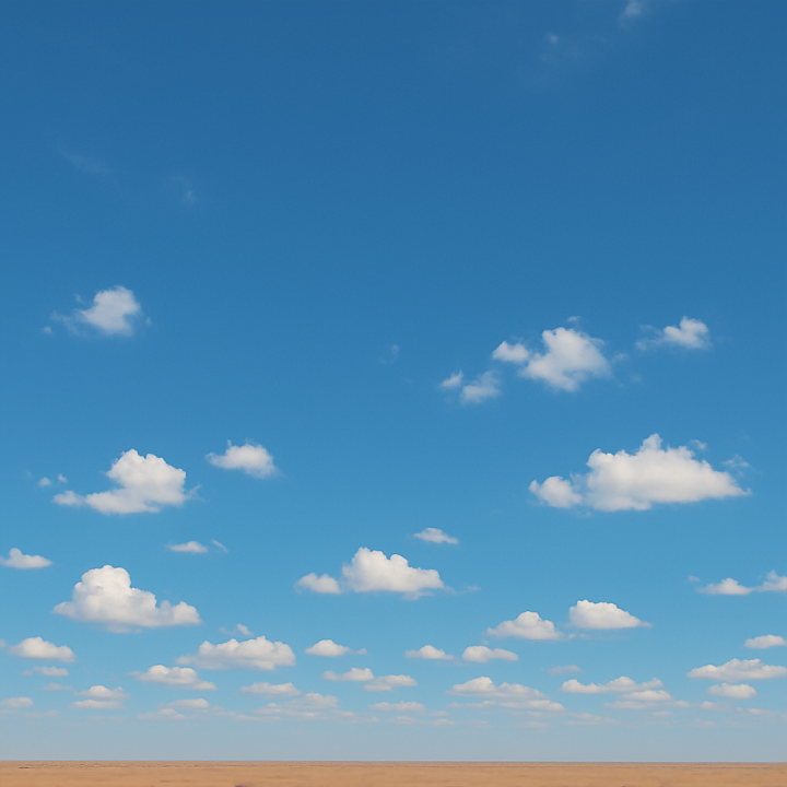 Of Desert Sky With Clear Blue Horizon And Minimal Cloudscape seamless PBR texture preview