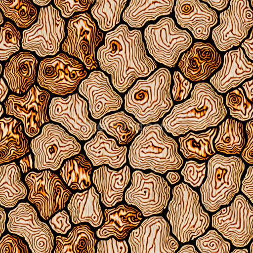 Preview — Seamless 3D PBR Texture of Crosscut Wood Logs with Detailed Growth Rings
