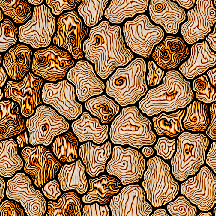 Crosscut Wood Logs with Detailed Growth Rings seamless PBR texture preview
