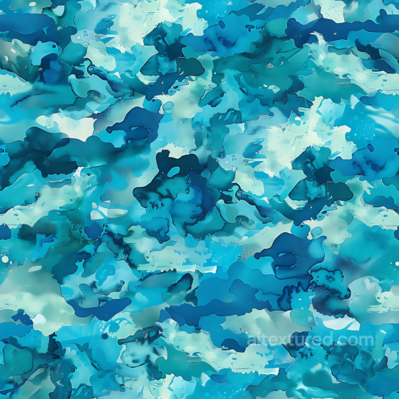 Arctic Blue Camouflage PBR Texture with Organic Abstract Blotches Color Camouflage texture preview