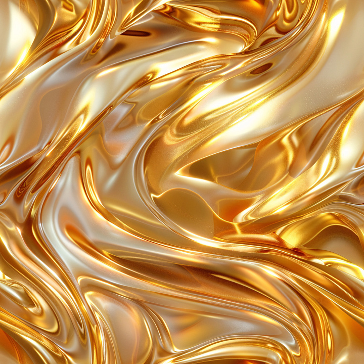 Glossy Satin Fabric with Warm Golden Highlights seamless PBR texture preview