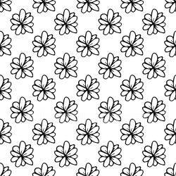 seamless Seamless 3D PBR Texture with Black Floral Patterns on White Background texture 8k free download PBR