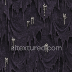seamless Seamless 3d texture pbr 8k spooky fabric with witch purple and tattered cloth texture 8k free download PBR