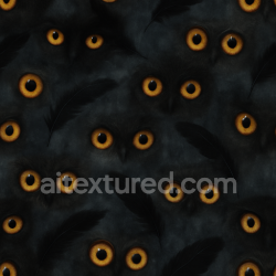 seamless Seamless 3d texture pbr 8k spooky eyes and black cat fur Halloween texture 8k free download PBR
