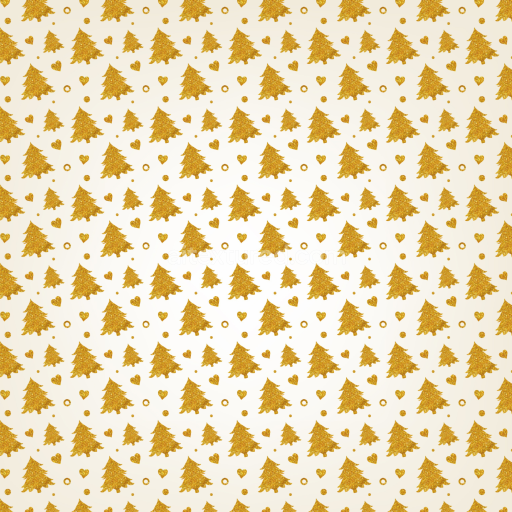 Preview — Seamless 3D PBR Texture of Gold Glitter Christmas Tree Pattern on Light Background
