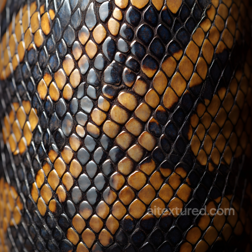 Skin Texture Featuring Realistic Reptilian Scale Details and Glossy Tonal Variation seamless Skin PBR texture