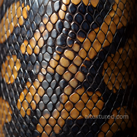 Skin Texture Featuring Realistic Reptilian Scale Details and Glossy Tonal Variation Skin texture preview