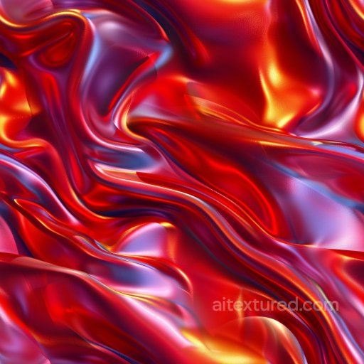 Seamless 3D PBR Texture Featuring Glossy Red and Purple Satin Fabric Folds texture preview