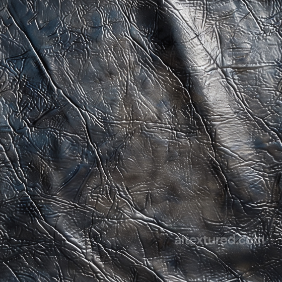 Cracked Black Leather PBR Texture with Rugged Wrinkle Details Leather texture preview