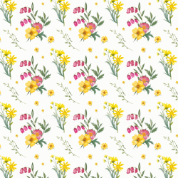 seamless Seamless 3D PBR Texture Featuring Hand-Painted Wildflower Watercolor Pattern texture 8k free download PBR