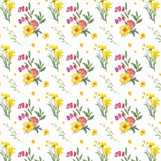 Featuring Hand-Painted Wildflower Watercolor Pattern Wild Flower texture preview