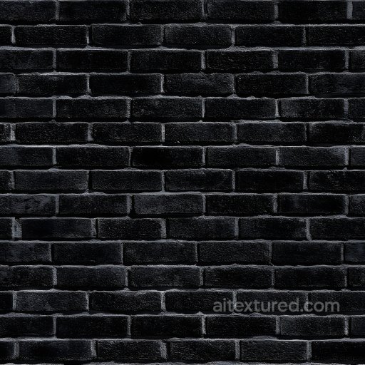Cracked Dark Brick Wall Texture with Rough Damaged Surface seamless Brick PBR texture