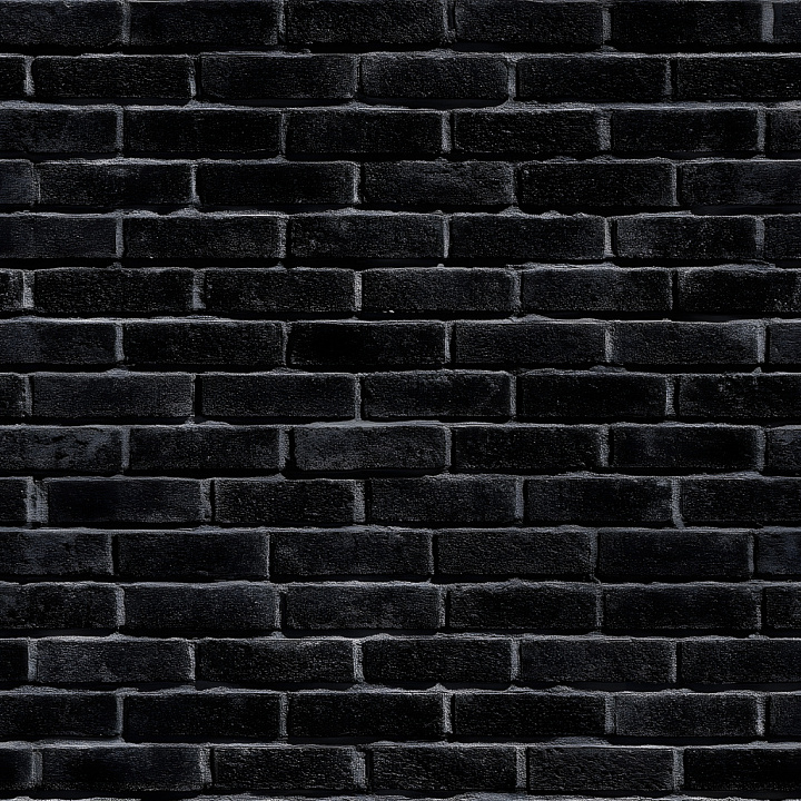 Cracked Dark Brick Wall with Rough Damaged Surface seamless PBR texture preview