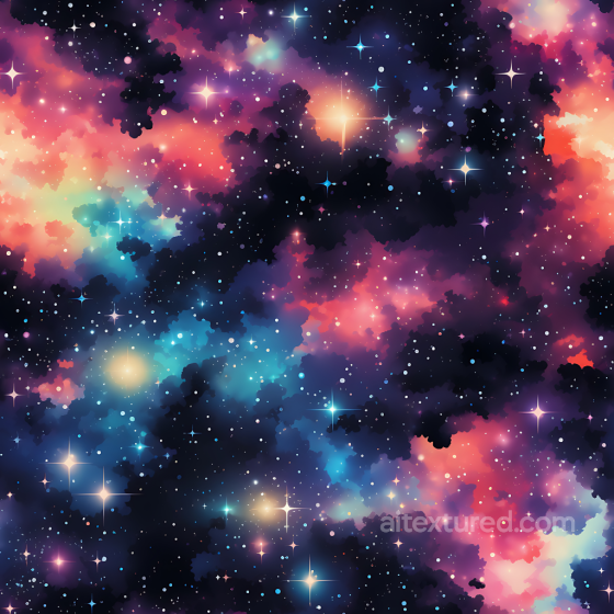 Star, Space, Planets Texture of Colorful Nebula Clouds and Starfield in Vibrant Cosmic Pa… Star, space, planets texture preview