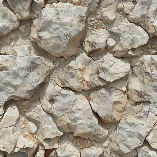 Weathered Limestone Rock PBR Texture with Cracked and Rough Surface seamless Stone PBR texture