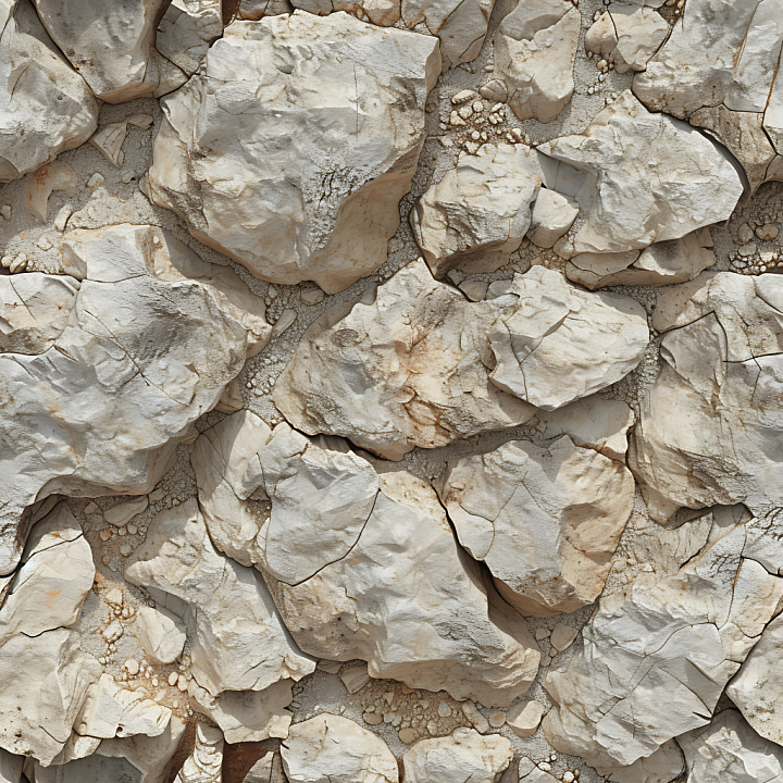 Weathered Limestone Rock with Cracked and Rough Surface seamless PBR texture preview