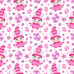 seamless Seamless 3D PBR Easter Bunny and Polka Dot Egg Pattern Digital Paper Texture texture 8k free download PBR