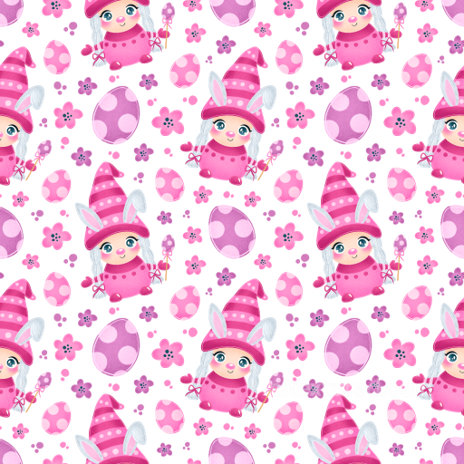 Easter Bunny and Polka Dot Egg Pattern Digital Paper Texture seamless All Easter Digital paper PBR texture