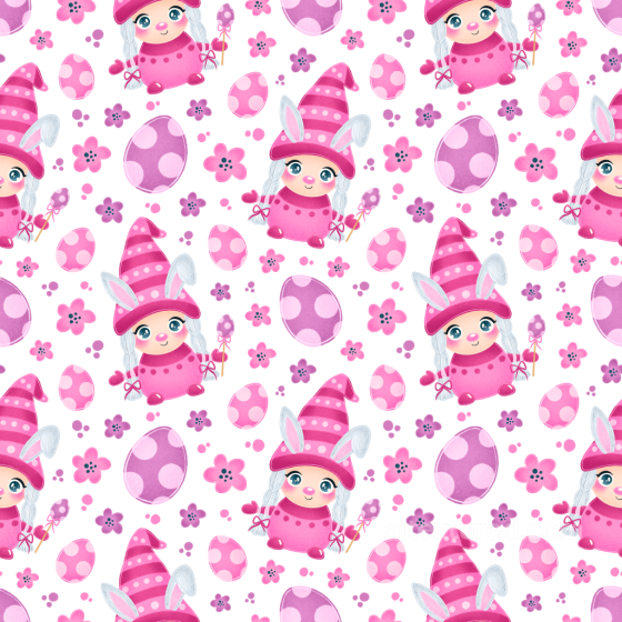 Easter Bunny and Polka Dot Egg Pattern Digital Paper Texture All Easter Digital paper texture preview