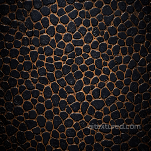 skin PBR texture featuring rugged reptile-like black scales with detailed creases seamless Skin PBR texture