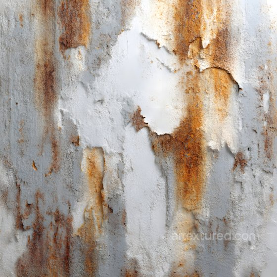 Rusty Cracked Metal Texture With Peeling White Paint And Corrosion Rust texture preview