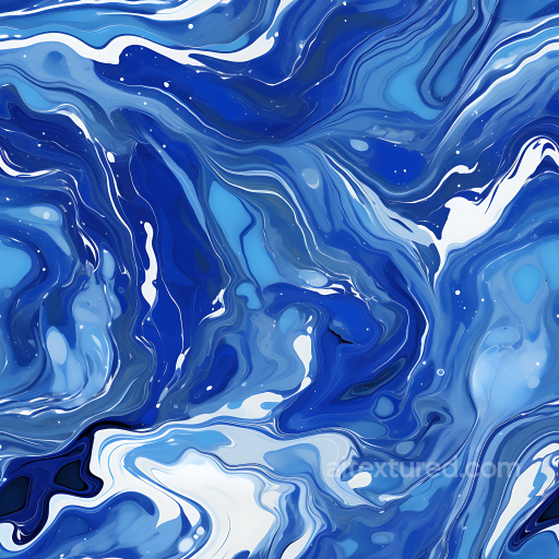 Blue and Silver Marble PBR Texture with Fluid Veining seamless Marble PBR texture