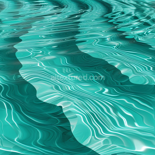 Seamless 3D Pool Water PBR Texture Featuring Realistic Turquoise Ripples