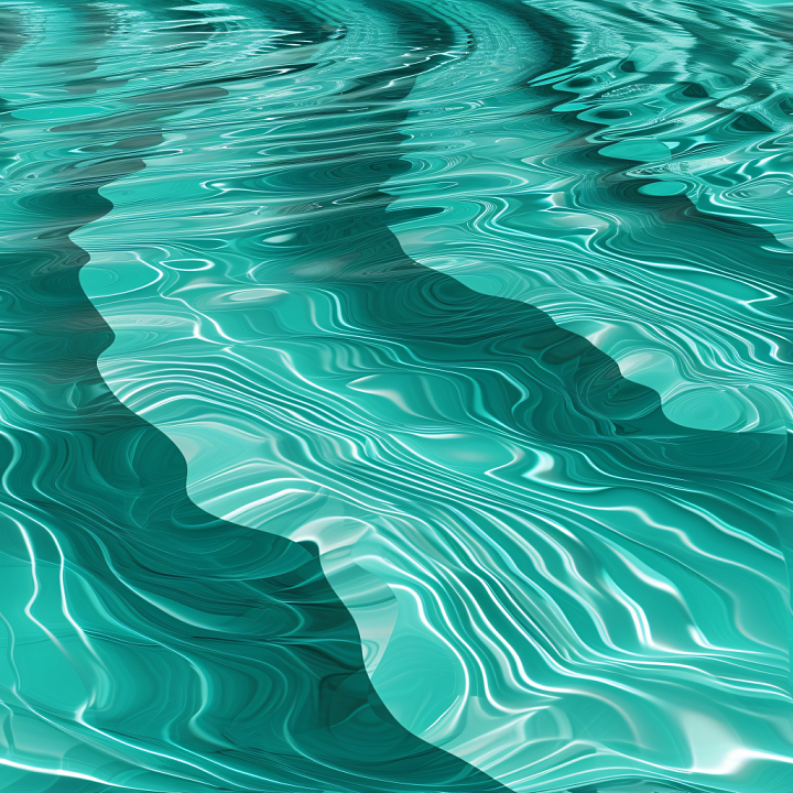 Pool Water Featuring Realistic Turquoise Ripples seamless PBR texture preview