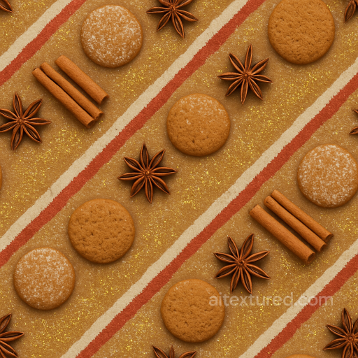 Cinnamon Sticks Star Anise Holiday Spice seamless Merry christmas PBR texture